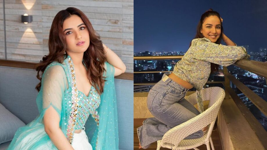 Jasmin Bhasin looks alluring vibe in satin lace top and white shorts