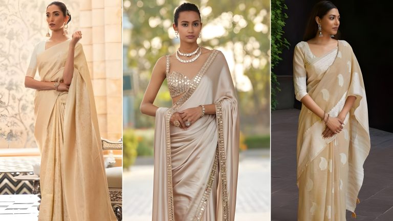 Top 5 Beautiful Beige Colour Saree Designs For A Minimal Look